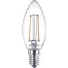 Philips LEDFILOL25CL Lampadina LED Classic Candela, Vetro, 2W Equivalenti a 25W, E14, Trasparente