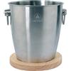 LAGUIOLE - Secchiello per Champagne con Supporto in Legno - acciaio inossidabile - grigio