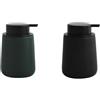 MSV - Set 2 Dispenser Sapone Maonie - Verde Scuro Opaco/Nero Opaco | 2 Dispenser Sapone Coordinati · Set Bagno Coordinato · Colori Abbinati · Facile da Pulire