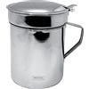 Nerthus FIH 832 contenitore olio acciaio inox 900 ml con filtro ideale per cucina e frittura