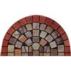 Nicoman Elegante tappetino per piastrelle con barriera, ecologico, antigraffio, antiscivolo, per interni ed esterni, mezzaluna (75 x 44 cm), bordo rosso
