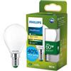 Philips Lampadina LED UltraEfficient Opaca P45, Attacco E14 Piccolo Edison, Classe Energetica A, 806 lm, Equivalente 60W, Bianco Caldo (2700K), EyeComfort, 50.000 ore, Pacco da 1