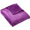 HYSEAS HS - Coperta in pile di velluto, coperta in pile per la casa, coperta in micro peluche, 127 x 152 cm, viola