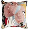 Kare Design Cuscino Art Line Two Face, multicolore, 50 x 50 cm, sfoderabile con cerniera, cuscino decorativo con imbottitura, cuscino decorativo per divano