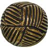 DRW Set di 3 Palline in Ceramica grattugiate Oro 9 cm, Dorato e Nero, Medidas: 9cm