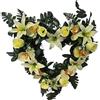 DRW Cuore di orchidee e lilums Giallo Centro di Fiori Artificiali Cimitero, Chiesa Matrimoni sepolture 60x60x20