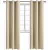 BGment Tende oscuranti - Tende termiche isolate per camera da letto e soggiorno, set di 2 pannelli (100 x 200 cm, beige)