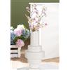 GILDE Vaso Antas Ceramica Bianco Lucido Altezza 35 cm Diametro 19 cm Decorazione Accessori Casa Idea Regalo Interni