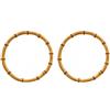 Stafil Set 2 Manici Rotondi per Borse in Bambù Naturale, Diametro 15 cm, per Uncinetto, Tessuto, Rafia e Macramè