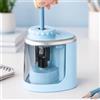 Generic Temperamatite semi-automatico da scrivania, con design a pressione, scatola per trucioli e supporto rimovibile per taglierina, colore: blu