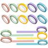 YUDAWN 10 rotoli di nastro evidenziatore colorato rimovibile trasparente evidenziatore nastro adesivo decorativo evidenziatore evidenziatore nastro adesivo colorato rimovibile (6 mm x 5 m)