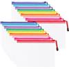 WISYOK 18 cartelline portadocumenti, formato A5, 9 colori, 23,5 x 16,5 cm | Tasca portadocumenti con cerniera, in rete impermeabile, per documenti, per ufficio, scuola e viaggi