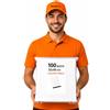 MENKËLL - Pack 100 buste spedizione autoadesive resistenti | Imballaggio plastica antimanomissione per spedizioni posta, pacchi abbigliamento per Vinted (100, Perla, S 32x40cm)