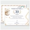 GHIBLI Biglietto Auguri 30 Anni Matrimonio, Regalo Personalizzato Nozze di Perla | Certificato 30° anniversario di matrimonio da compilare, grande e originale attestato A4 stile pergamena con busta abbinata