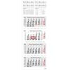 Geiger-Office Calendario da 4 mesi Info - vacanze scolastiche, giorni festivi e panoramica annuale 2025, calendario da parete I 33 x 90 cm, 4 blocchi singoli perforati (INFO 4 mesi)
