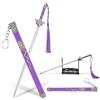 Pretwad Antico tagliacarte a forma di spada con fodero viola e espositore - Portachiavi in metallo stile armi jian cinesi, apribuste, regalo per gli appassionati di action figure