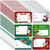 Generic Etichette adesive per regali di Natale, 20 fogli di etichette autoadesive per confezioni regalo di Natale e decorazioni
