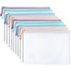 Generic 10 buste portadocumenti con cerniera, formato A4, trasparenti, impermeabili,