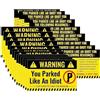 Generic You Parked Like an Idiot Cards - Carte di violazione del parcheggio | con molteplici motivi di violazione, riempitori di calze che attirano l'attenzione per il quartiere degli affari stradali