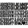 Generic Adesivi con lettere dell'alfabeto, 6 fogli autoadesivi da 6,3 cm, grandi etichette in vinile per cassette postali, finestre dell'ufficio, scatole regalo, album di ritagli, colore nero