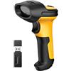Inateck Lettore Codici a Barre Wireless 2.4GHz Barcode Scanner | Portata 60m Batteria 2600mAh Durata Batteria Uso ininterrotto 1 Mese | Lettura Automatica Veloce e Precisa, P6