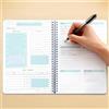 Generic A5 Spiral Notebook with 52 Pages, Portable Weekly Planne With Habit Tracker and To Do List for School, Office, and Daily Note Taking, Black