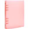 Generic Raccoglitore a 6 anelli, formato A5, trasparente, in morbido PVC con elastico abbinato, per quaderni ricaricabili, con superficie opaca, per conservare timbri e matrici (23 x 17,5 cm) (colore