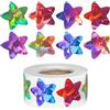 Generic 500 adesivi a forma di stella per ricompensa, adesivi olografici multicolore da 2,5 cm, per fai da te, artigianato, tabella di comportamento, planner per studenti, forniture per insegnanti di scuola e