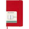 Moleskine Weekly Planner 2025-2026, Agenda Settimanale 18 Mesi Con Spazio per Note, Copertina Rigida e Chiusura Elastica, Formato Pocket 9 x 14 cm, Colore Rosso Scarlatto