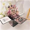 Generic Divertente biglietto pop-up di buon compleanno, dolce confezione regalo 3D con buste, biglietti d'auguri pieghevoli unici fatti a mano, colore nero
