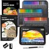 Shuttle Art 80 Matite Colorate Professionali (Numerato) | Astuccio Matite Metallo,Libro da Colorare,Blocco Disegno,2 Temperini,Estensore,Colori a Matita per Artisti Bambini Adulti