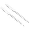 Generic 2 tagliacarte in acciaio inox con manico leggero per aprire la scatola, bianco