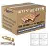 Agendepoint.it - KIT150-2 Blister contenitori per monete Euro 150 MISTI : 50-20 -10 Centesimi (50 pezzi per taglio) OMAGGIO mastrino e sigilli