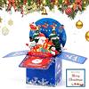 Generic Biglietto di Natale pop-up 3D, 18 cm, pieghevole, con busta, regalo per le | Strati di carta tagliati a laser, etichette per note bianche, design pieghevole, opere d'arte ricordo
