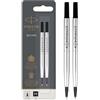 Parker ricarica per penna roller | punta media | nero | confezione da 2