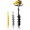 GARLAND DRILL 932SG-V20 - Rasoio a benzina motore 2T 52cc 1,95 CV 15,7 kg di peso con molla riduttore di urti e 3 cocline intercambiabili da 10, 15 e 20 cm e 80 cm di lunghezza.