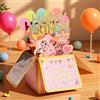 Generic Biglietto di auguri di compleanno pop up in 3D, con torta, biglietto ideale per mamma, sorella, nonna, moglie, figlia e altre donne, con busta (Stile 10)