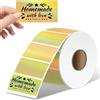 Generic Etichette adesive termiche da 5,7 x 3,2 cm, etichette termiche stampabili rettangolari per stampanti, 500 etichette autoadesive per logo/codice a barre di piccole imprese, oro