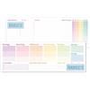 Häfft Blocco agenda settimanale paper&you® senza date fisse Rainbow | calendario da scrivania in blocco orizzontale senza data incl. agenda per appuntamenti, tracker delle abitudini
