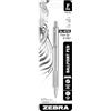 Zebra Pen F-701 Penna a sfera retrattile, fusto in acciaio inossidabile, punta fine, 0,8 mm, inchiostro nero, confezione da 1