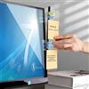Generic Lavagna per Messaggi con Cornice in Acrilico Trasparente, Portablocco per Appunti Adesivi per Computer, per Uomo e Donna, Forniture per Scrivania per Casa e Ufficio, Laterale, Destra