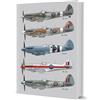 Coach House Partners Spitfire - Taccuino con copertina rigida, formato A5, 120 pagine, a righe, multicolore
