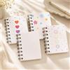 Generic Cute Mini Notebook with Heart Smiley Flower Star Cover - Spiral Bound Pocket Notebook for Travel Journal, Planner, Gifts, and Quick Notes