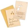 nagu® EN- Wooden card my favorite person, Valentine's Day gift, anniversary, love card, card for boyfriends, girlfriends, birthday