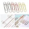 Generic Set di 6 clip a forma di cuore in metallo per penne, accessori di cancelleria multifunzionali per notebook, diari e uso in ufficio