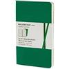 Moleskine Emerald green, ruled volant notebooks P
