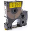 vhbw Cassetta nastro compatibile con Dymo 5000, 2000, 5500, 1000+, 1000, 4500, 3500 etichettatrice 7m x 9 mm nero su giallo