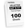 PAPRMA Carta termica per stampante 8,5 x 11, carta termica da stampa 100 fogli