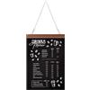 GUOKOFF Lavagna da Appendere A3, Lavagna da Tavolo con Base in Legno, 1 PCS | Double-face, con Catena, Lavagna con Base in Legno, Lavagnette Decorative Neri per Matrimoni, Ristorante, Cafe, Bar