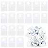 REEKNOKOL 200 Pezzi Linguette Adesive Trasparenti Appese, Etichette Appendini Autoadesivi Appesi Foro Rotondo Appendiabiti Appesi per Articoli in Vendita, Espositore per Negozi (1,57x0,98 Pollici)
